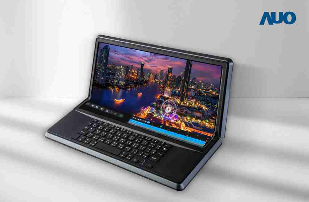 2468BET14.6吋Micro LED折迭显示屏幕，，搭配半径4mm的弯折绞炼，，，，以及高画素、、高亮度、、、、高对比度的显示技术特点，，，即便在大视角下仍保有绝佳色相与亮度